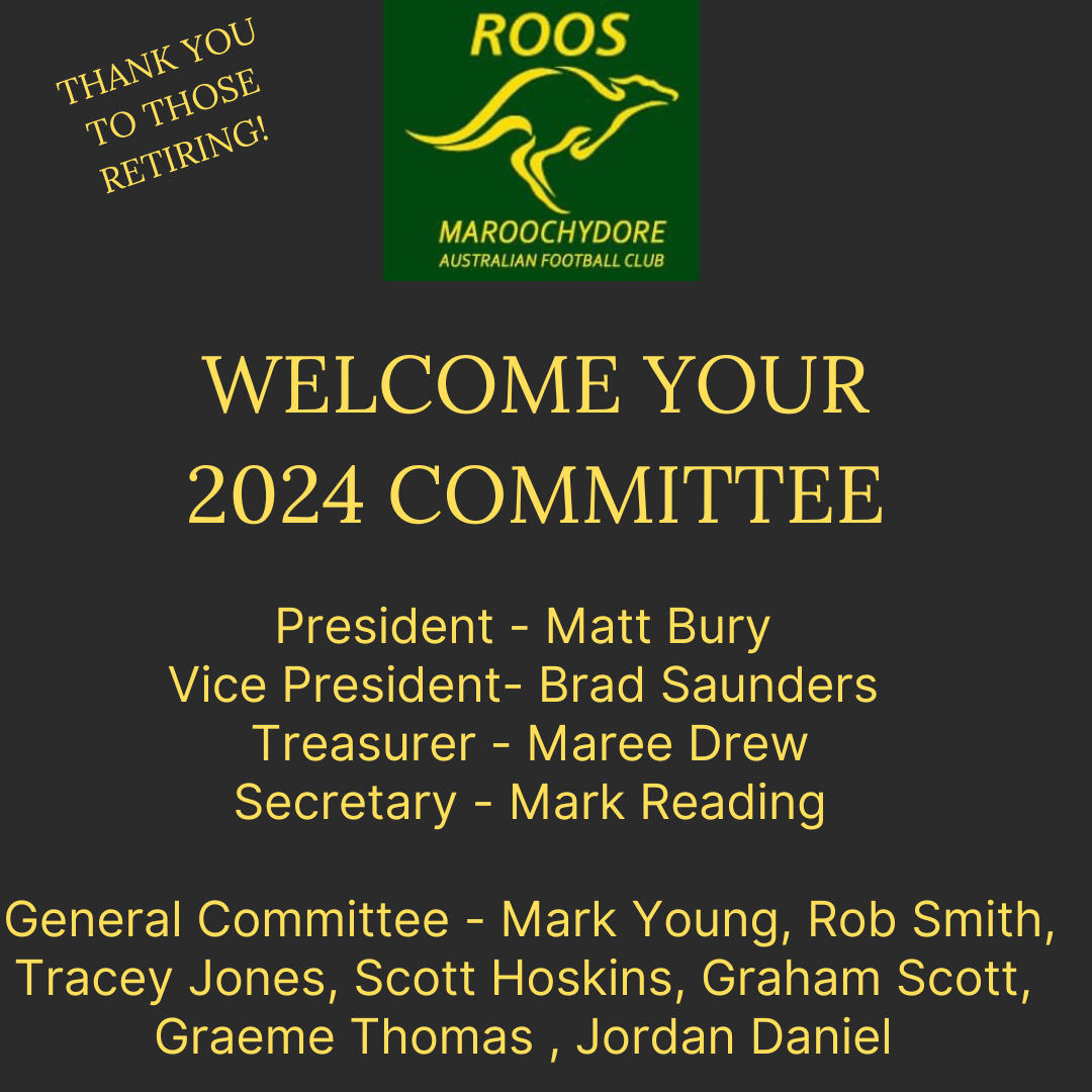 Roos News : Welcome to the 2024 Committee